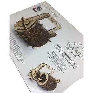 Ugears Model Combination Lock Works Assemble Wood Kit DIY Mechanical NEW